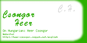 csongor heer business card